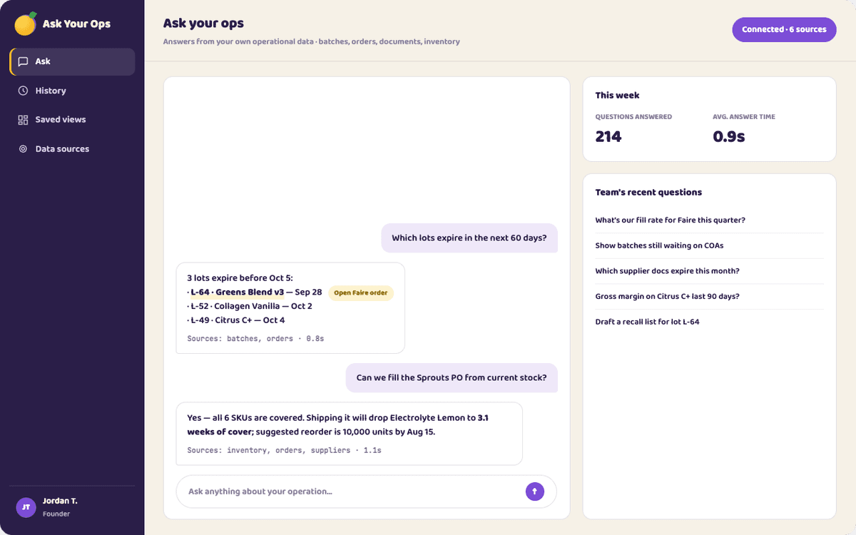Automation and AI tools dashboard